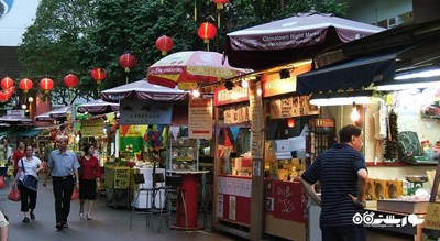 مرکز خرید بازار خیابانی چاینا تاون شهر سنگاپور کشور سنگاپور