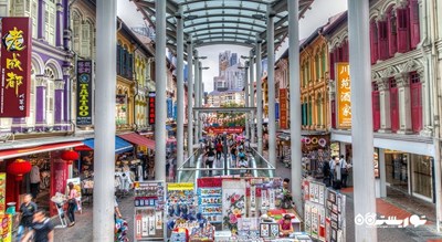 مرکز خرید بازار خیابانی چاینا تاون شهر سنگاپور کشور سنگاپور