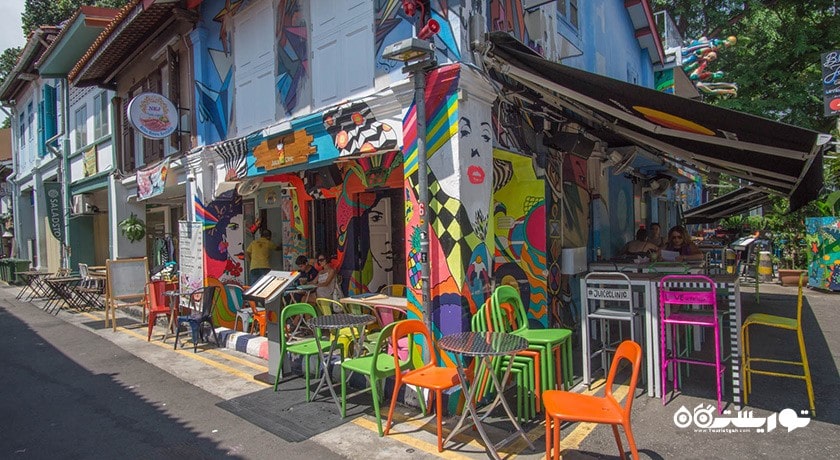 مرکز خرید خیابان حاجی لین شهر سنگاپور کشور سنگاپور