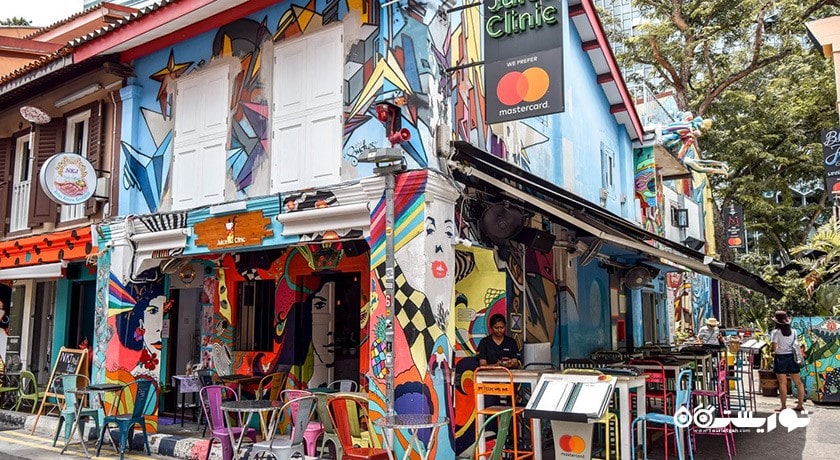 مرکز خرید خیابان حاجی لین شهر سنگاپور کشور سنگاپور