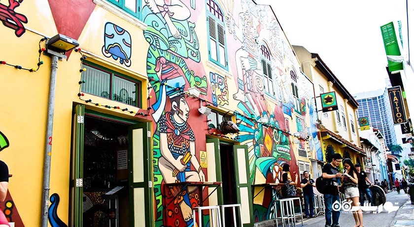 مرکز خرید خیابان حاجی لین شهر سنگاپور کشور سنگاپور