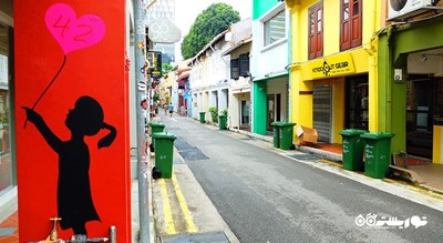 مرکز خرید خیابان حاجی لین شهر سنگاپور کشور سنگاپور