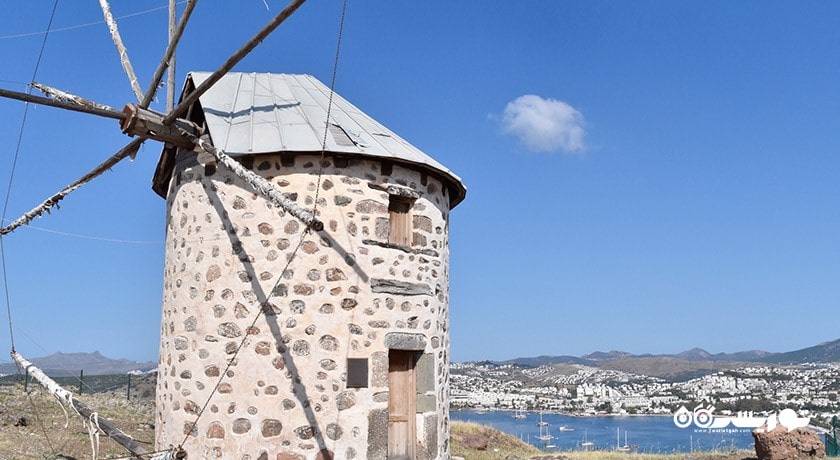  آسیاب های بادی در بدروم شهر ترکیه کشور بدروم