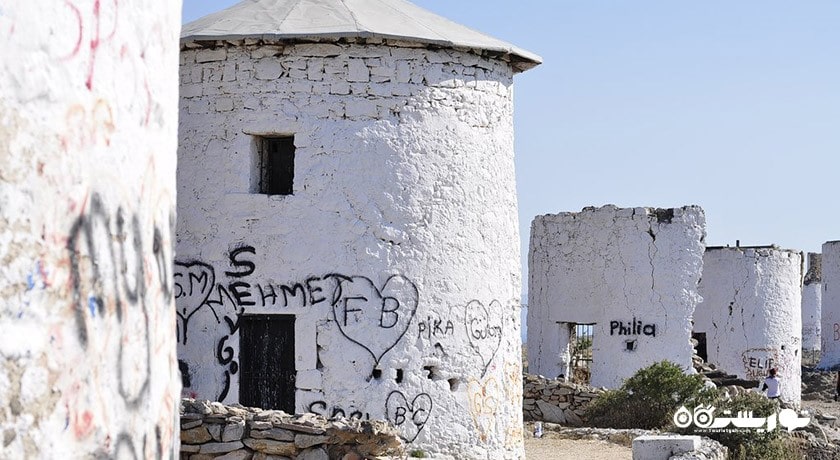  آسیاب های بادی در بدروم شهر ترکیه کشور بدروم