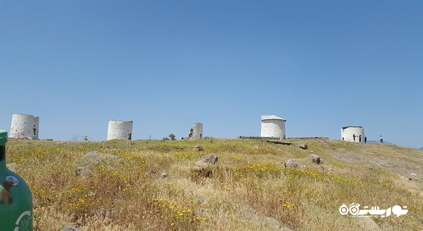  آسیاب های بادی در بدروم شهر ترکیه کشور بدروم