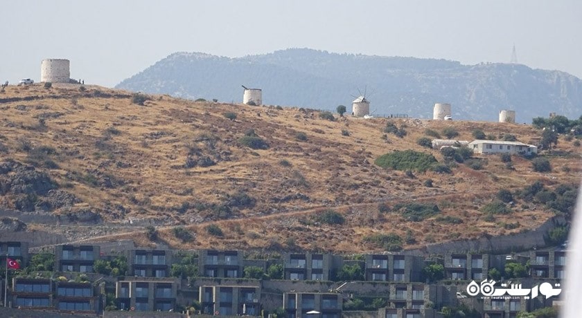  آسیاب های بادی در بدروم شهر ترکیه کشور بدروم