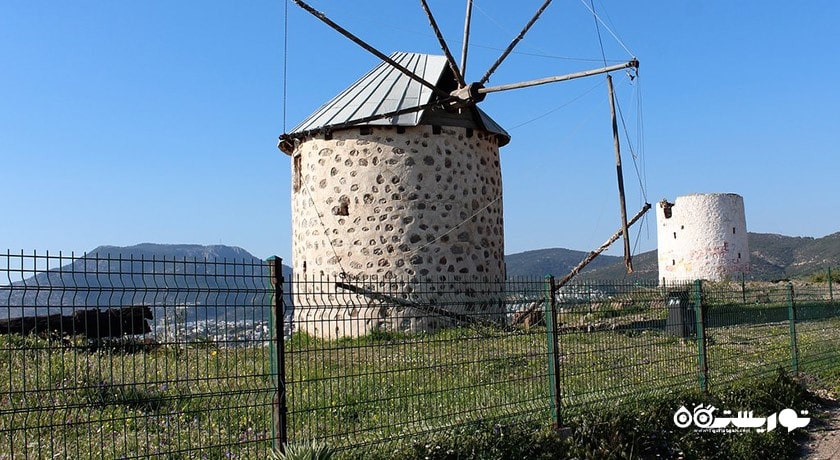  آسیاب های بادی در بدروم شهر ترکیه کشور بدروم