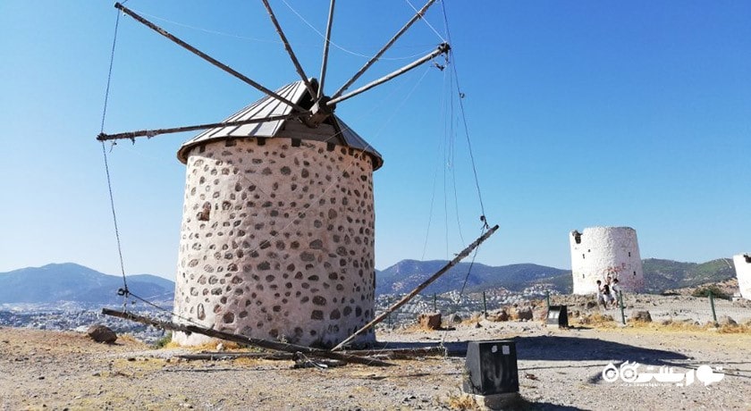  آسیاب های بادی در بدروم شهر ترکیه کشور بدروم