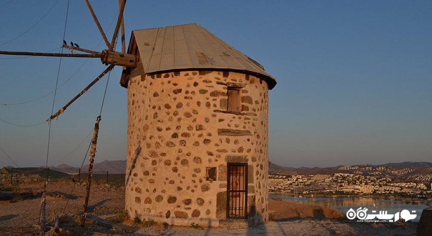  آسیاب های بادی در بدروم شهر ترکیه کشور بدروم