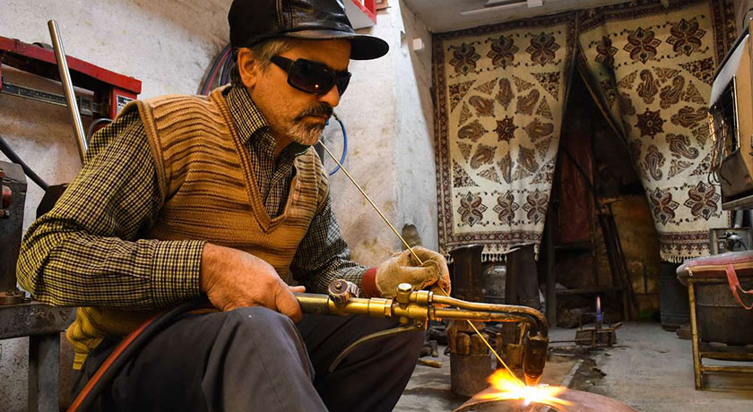  بازار مسگرهای اصفهان شهر اصفهان استان اصفهان