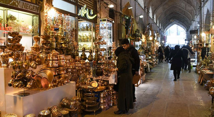  بازار مسگرهای اصفهان شهر اصفهان استان اصفهان