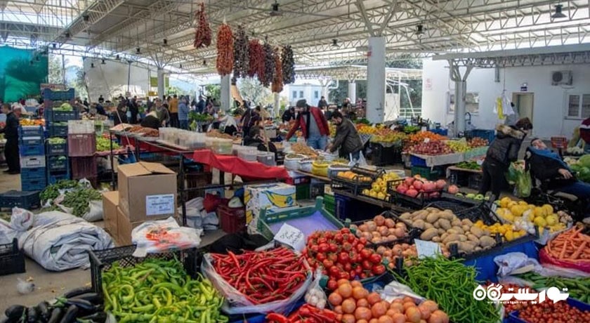 مرکز خرید بازارهای هفتگی بدروم شهر ترکیه کشور بدروم