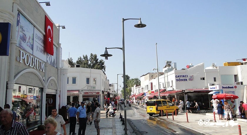 مرکز خرید بازارهای خیابانی بدروم شهر ترکیه کشور بدروم
