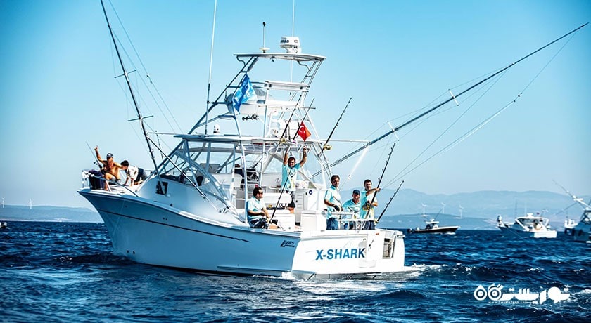 سرگرمی ماهیگیری در دریای اژه  شهر ترکیه کشور بدروم