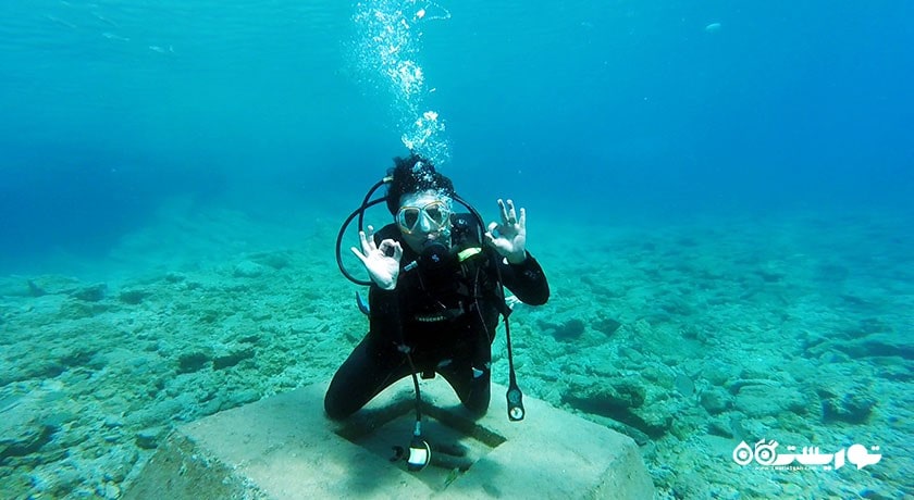 سرگرمی غواصی در بدروم شهر ترکیه کشور بدروم