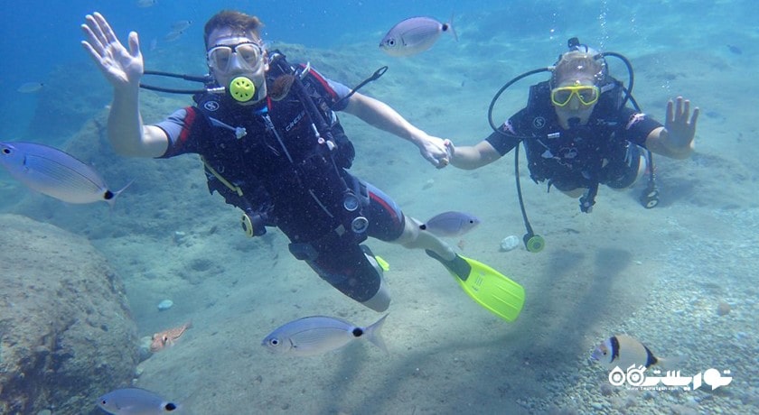 سرگرمی غواصی در آلانیا شهر ترکیه کشور آلانیا