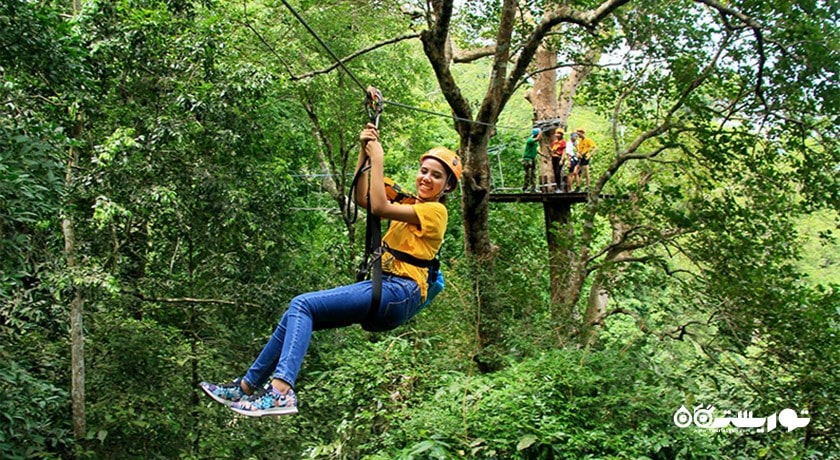 سرگرمی زیپ لاین در فلایت آف د گیبون شهر تایلند کشور پاتایا