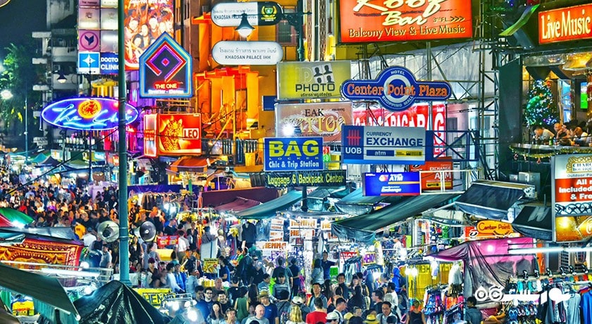  جاده کائوسان شهر تایلند کشور بانکوک