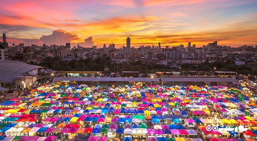 سرگرمی غذای خیابانی در بانکوک شهر تایلند کشور بانکوک