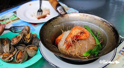 سرگرمی غذای خیابانی در بانکوک شهر تایلند کشور بانکوک