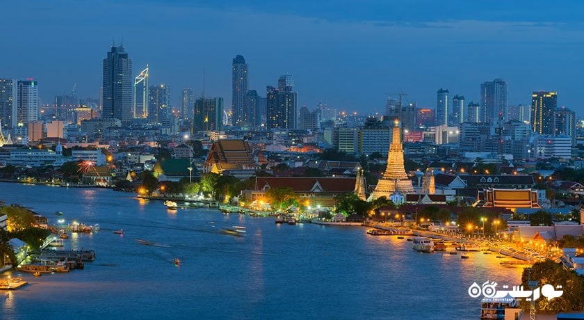  رودخانه چائوپرایا (چائو فریا) شهر تایلند کشور بانکوک