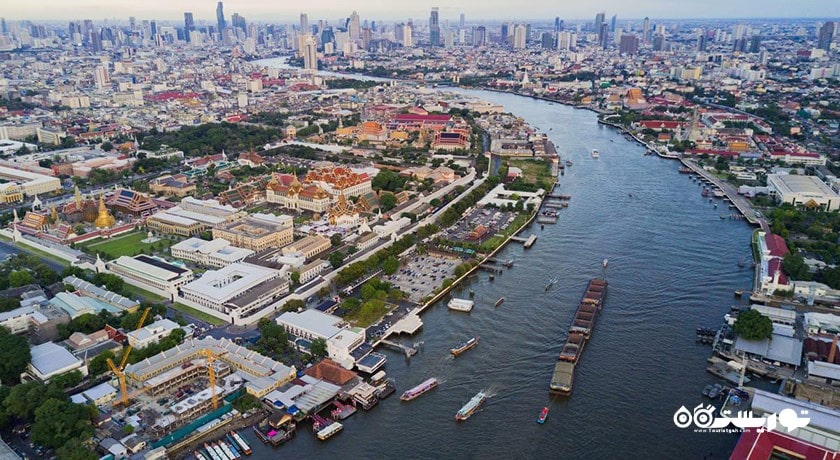  رودخانه چائوپرایا (چائو فریا) شهر تایلند کشور بانکوک