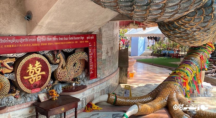  برج اژدهای عظیم در معبد سامپران شهر تایلند کشور بانکوک