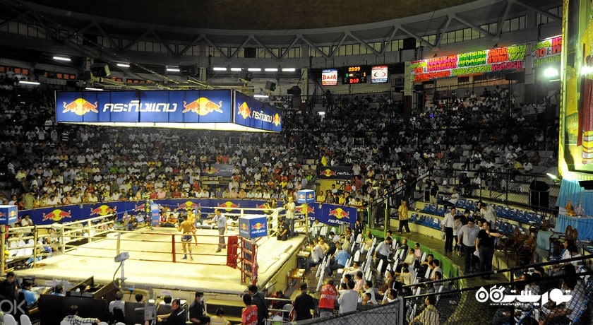 سرگرمی بوکس تایلندی در استادیوم راجادامنرن بانکوک شهر تایلند کشور بانکوک