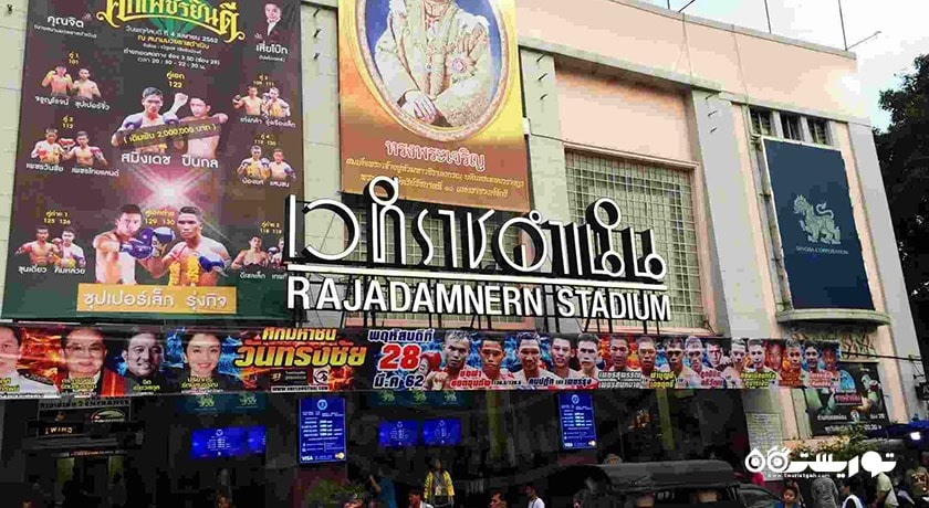 بوکس تایلندی در استادیوم راجادامنرن بانکوک -  شهر بانکوک