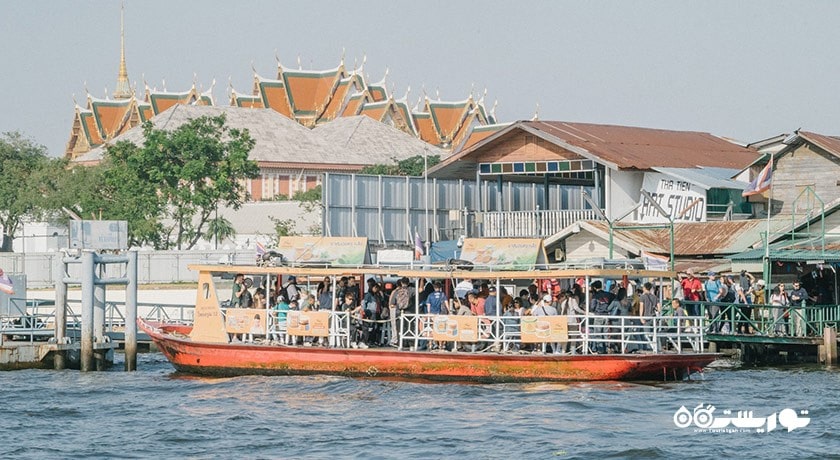 سرگرمی سفر در رودخانه چائو پرایا شهر تایلند کشور بانکوک