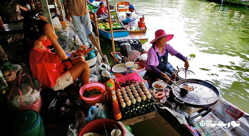 مرکز خرید بازار شناور کلونگ لات مایوم شهر تایلند کشور بانکوک