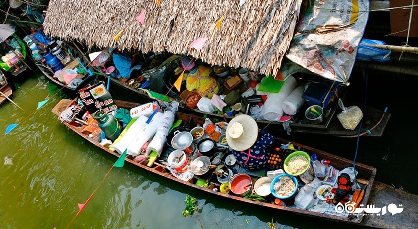 مرکز خرید بازار شناور کلونگ لات مایوم شهر تایلند کشور بانکوک