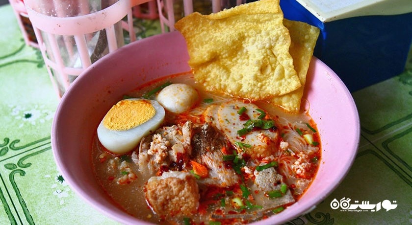 مرکز خرید بازار شناور بانگ نام پوئنگ شهر تایلند کشور بانکوک