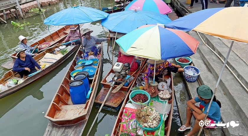 مرکز خرید بازار شناور تاکا شهر تایلند کشور بانکوک