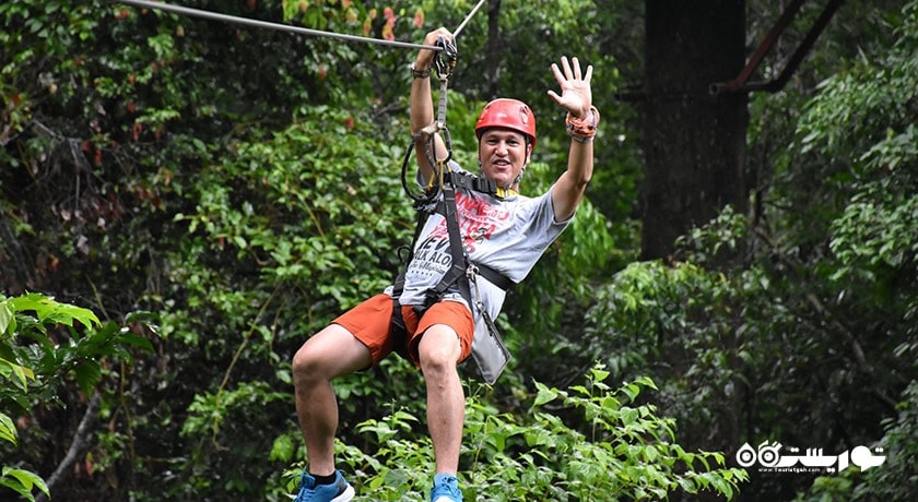 سرگرمی زیپ لاین لنکاوی شهر مالزی کشور لنکاوی