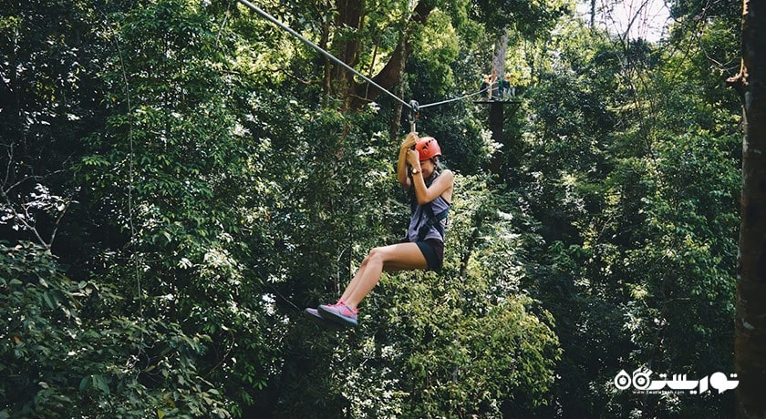 سرگرمی زیپ لاین لنکاوی شهر مالزی کشور لنکاوی