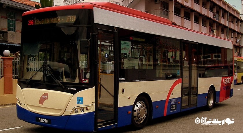 سرگرمی تور گردشگری جزیره با اتوبوس در پنانگ شهر مالزی کشور پنانگ