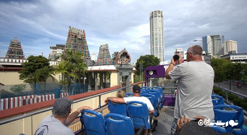 سرگرمی تور گردشگری جزیره با اتوبوس در پنانگ شهر مالزی کشور پنانگ