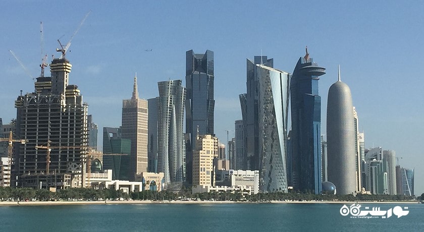  کورنیش در دوحه شهر قطر کشور دوحه