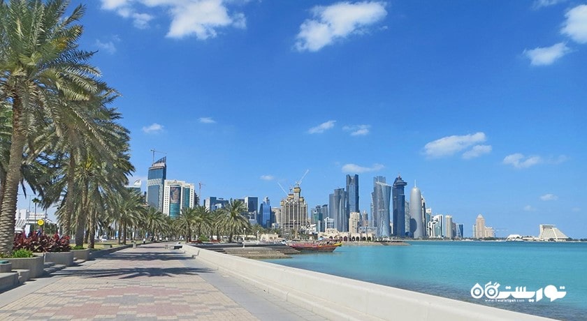  کورنیش در دوحه شهر قطر کشور دوحه