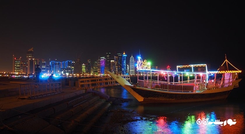  کورنیش در دوحه شهر قطر کشور دوحه