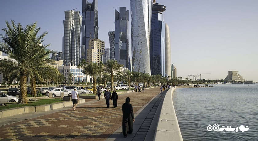  کورنیش در دوحه شهر قطر کشور دوحه