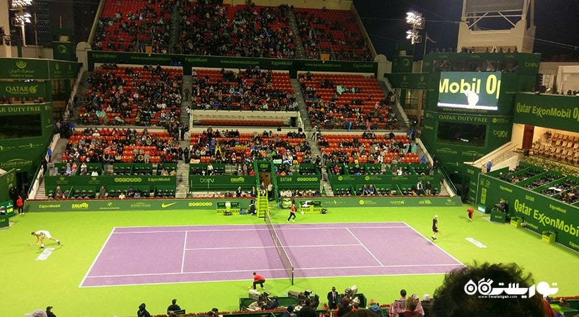 سرگرمی استادیوم بین المللی تنیس و اسکواش خلیفه دوحه شهر قطر کشور دوحه