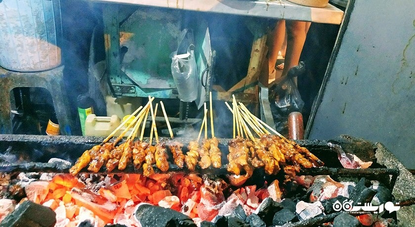 مرکز خرید بازار شب پاسار سیندو شهر اندونزی کشور بالی