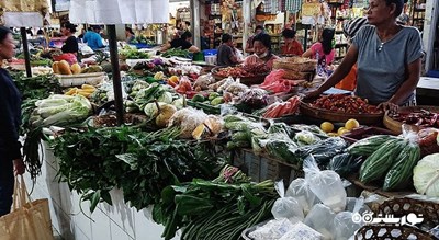 مرکز خرید بازار شب پاسار سیندو شهر اندونزی کشور بالی