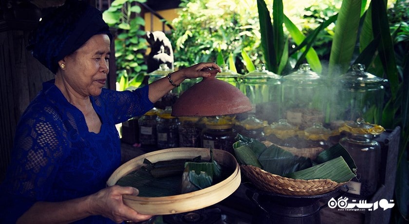 سرگرمی کلاس آشپزی ایبو سولاستری شهر اندونزی کشور بالی