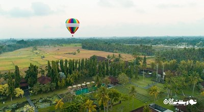سرگرمی بالون سواری بر فراز اوبود شهر اندونزی کشور بالی