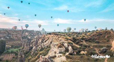 سرگرمی بالون سواری بر فراز اوبود شهر اندونزی کشور بالی