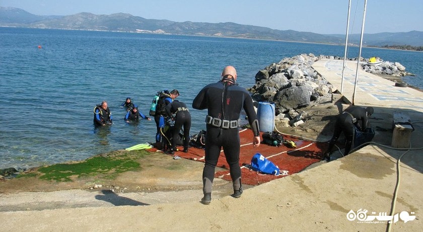 سرگرمی غواصی در کوش آداسی شهر ترکیه کشور کوش آداسی