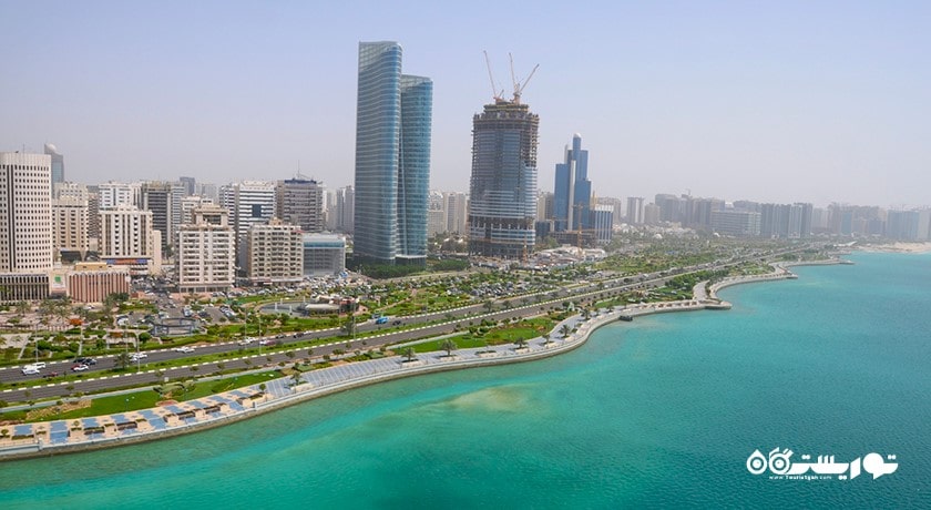 سرگرمی ساحل کورنیش شهر امارات متحده عربی کشور ابوظبی